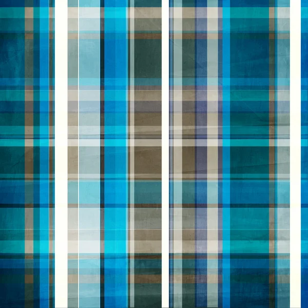 Blue, brown, white plaid abstract background — Stock Photo, Image