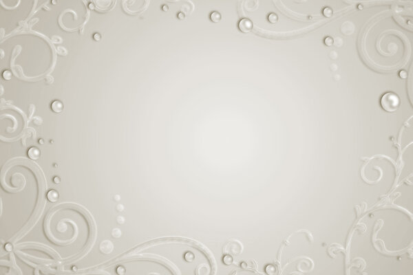 Abstract background with pearls, swirl