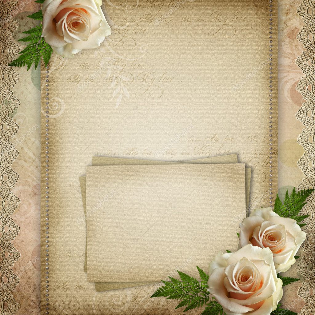 Vintage beautiful wedding background Stock Photo by ©o_april 8001229