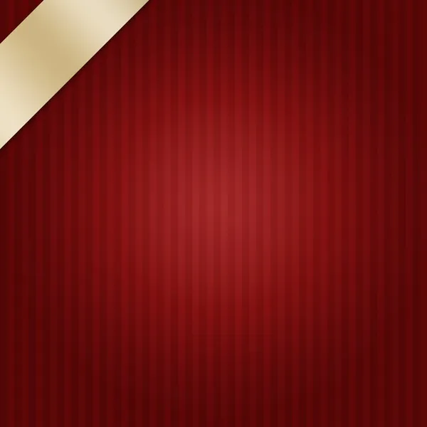 Fundo listras vermelhas com elegante design de layout de fita de ouro — Fotografia de Stock