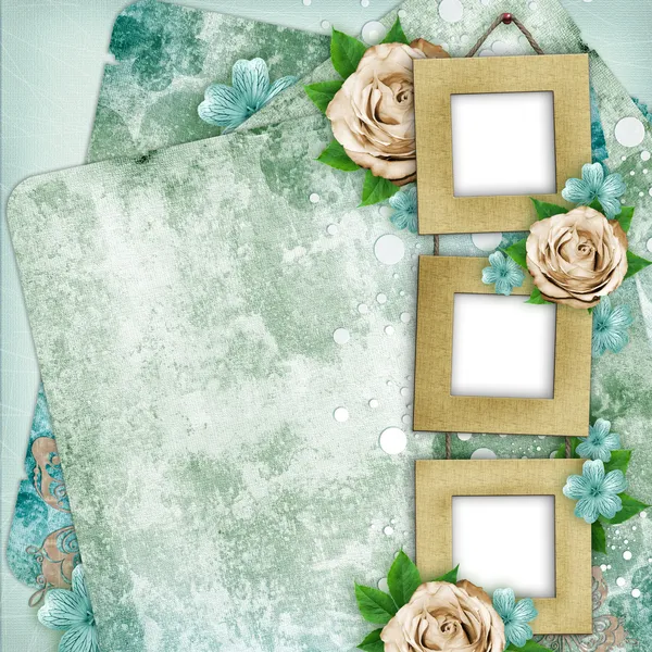 Beautiful album page in scrapbook style — Stock Photo, Image