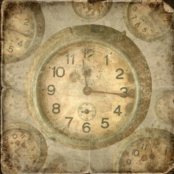老式时钟。抽象的时间主题背景 免版税图库图片