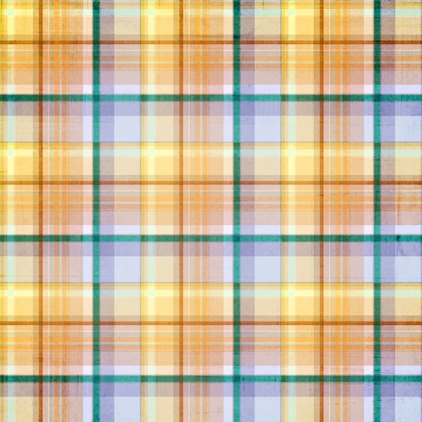 Plaid striped background with pastel blue, green, gold, orange a — Stock Photo, Image
