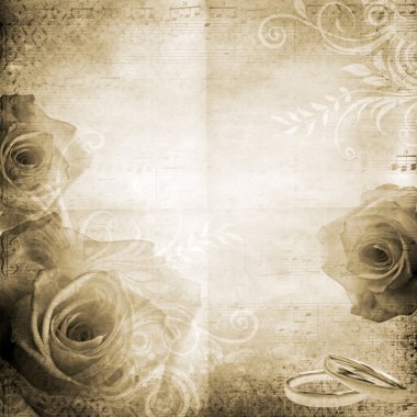 Vintage beautiful wedding background clipart