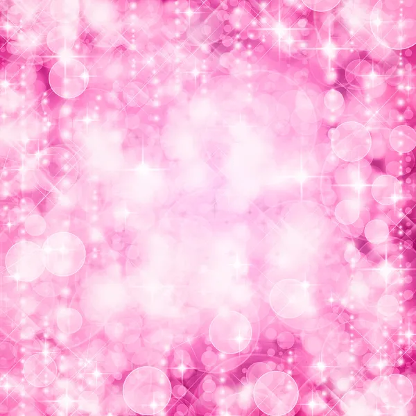 Sfondo di luci rosa sfocate con scintille — Foto Stock