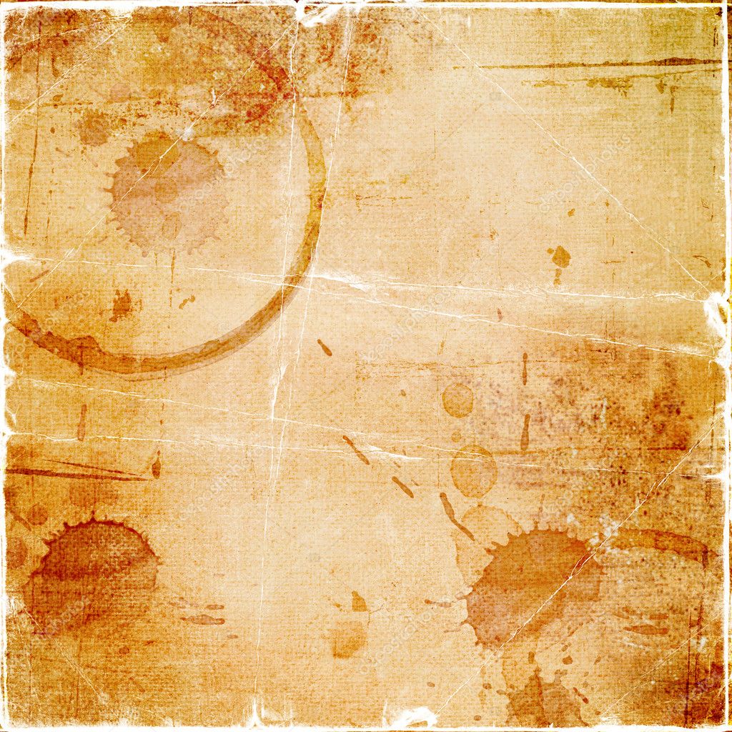 Texture - a sheet of the old paper with drops of coffee ⬇ Stock Photo ...