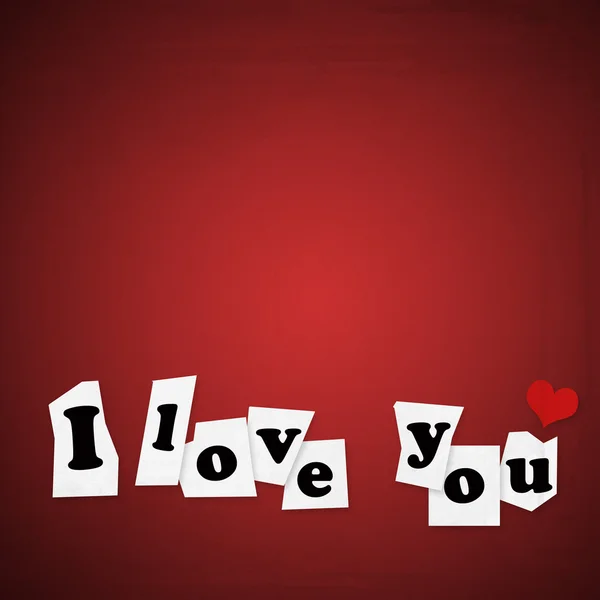Love you paper note — Stock Photo, Image