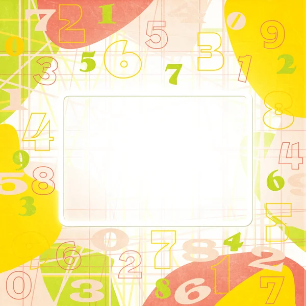 Abstrakt färgglada numeriska mall, ram, element för design — Stockfoto