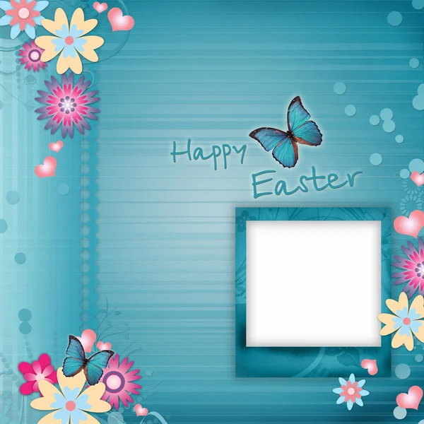 Tarjeta de felicitación feliz Pascua — Foto de Stock