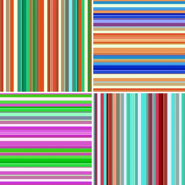 Set of 4 striped backgrounds — Stock Photo, Image
