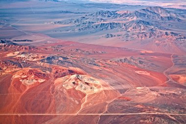 Aerial view of volcanoes, Atacama desert, Chile clipart
