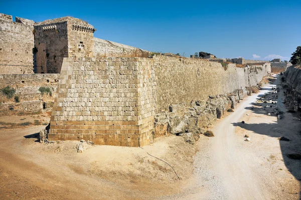 Starobylé zdi - ostrov Rhodos — Stock fotografie