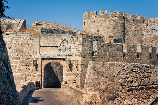 Αρχαία τείχη της πόλης της Ρόδου — Φωτογραφία Αρχείου