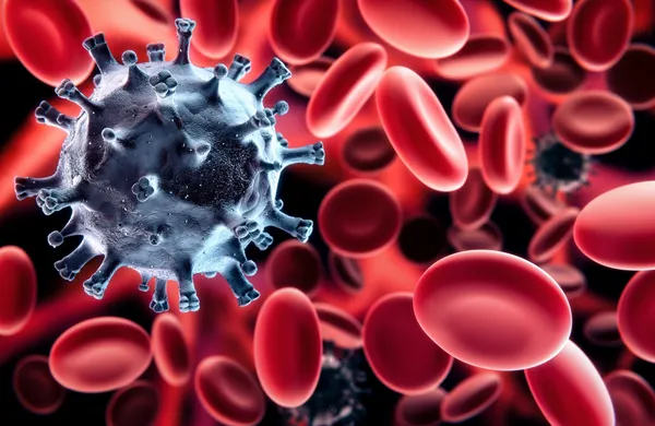 Virus in blood — Stock Photo, Image