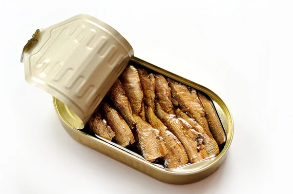 Appetizing sprats in a tin — Stock Photo, Image