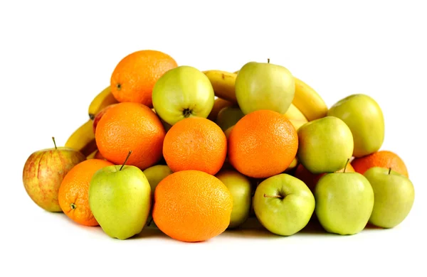 Taze portakal, elma ve muz — Stok fotoğraf