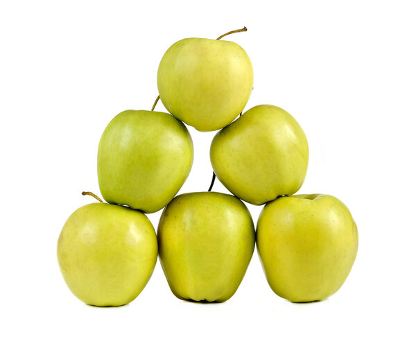 Pyramid of green apples