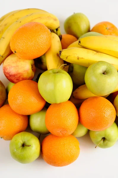 Fresh oranges, apples and bananas — Stock Photo, Image