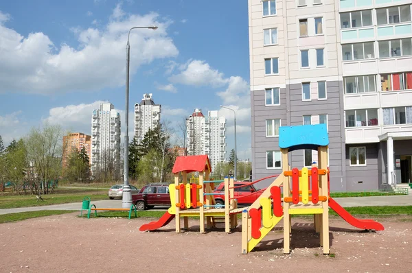 Children's playground in the yard — Stock Photo, Image