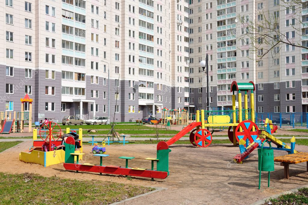 Children's playground in the yard