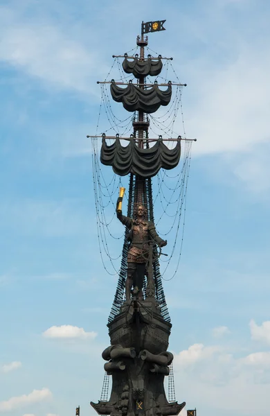 Denkmal für Zar Peter den Großen in Moskau, Wahrzeichen — Stockfoto