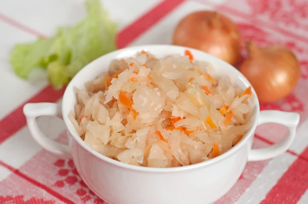 Sauerkraut - comida nacional rusa — Foto de Stock