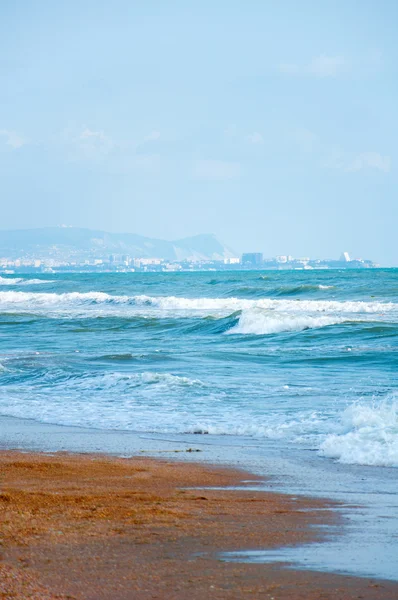 Морской пейзаж с видом на Анапу — стоковое фото