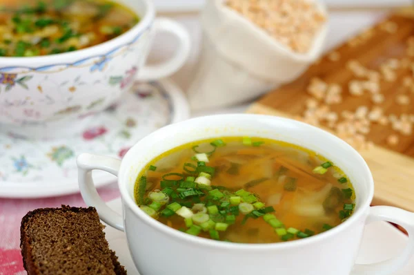 Вкусный гороховый суп домашняя кухня — стоковое фото