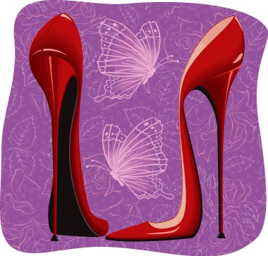 Killer high heels red shoes clipart