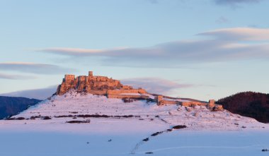 Old castle in winter clipart