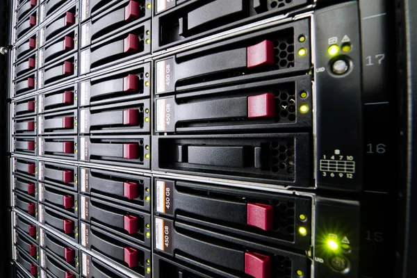 Row of hard drives — Stock Photo, Image