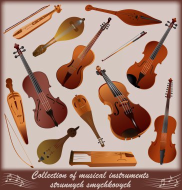 Collection of musical instruments clipart
