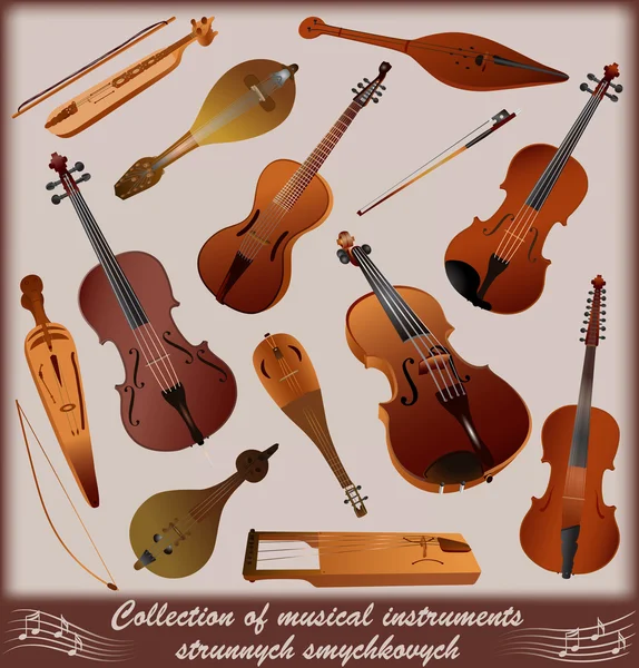 Müzik enstrümanları koleksiyonu — Stok Vektör