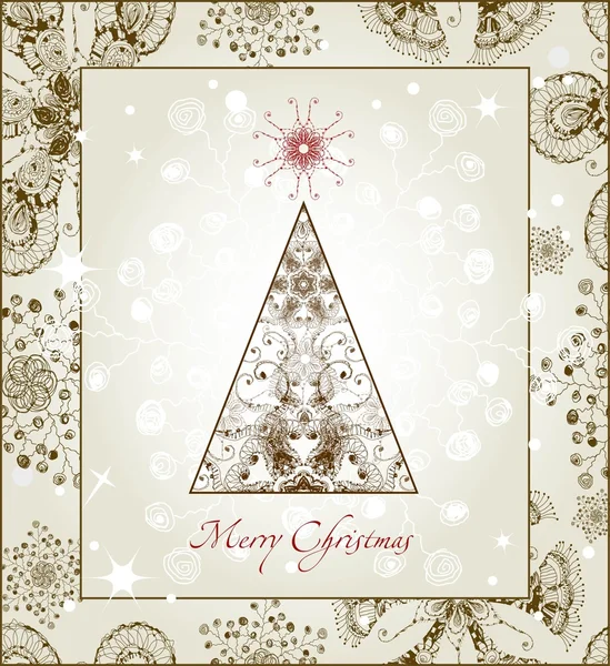 Оригинальная рождественская открытка — стоковый вектор