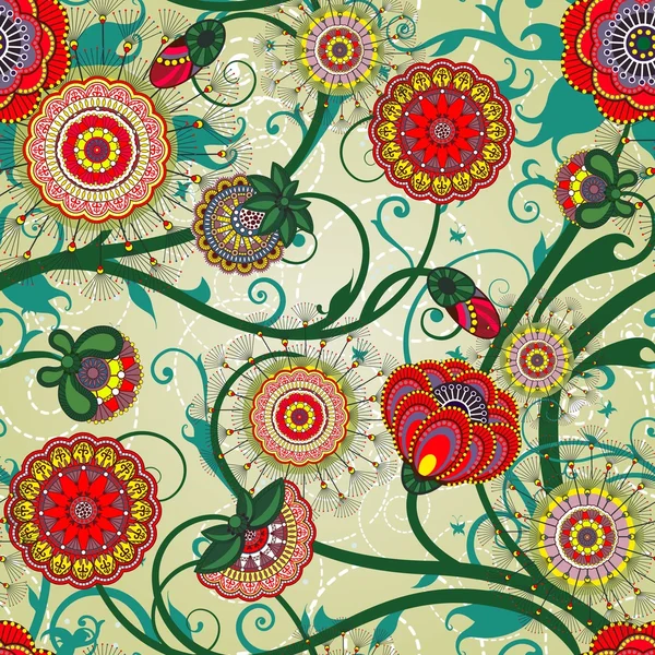 Hermoso fondo de pantalla floral vintage Ilustración De Stock