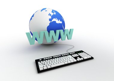 Internet kavramı keyboar dünya ile