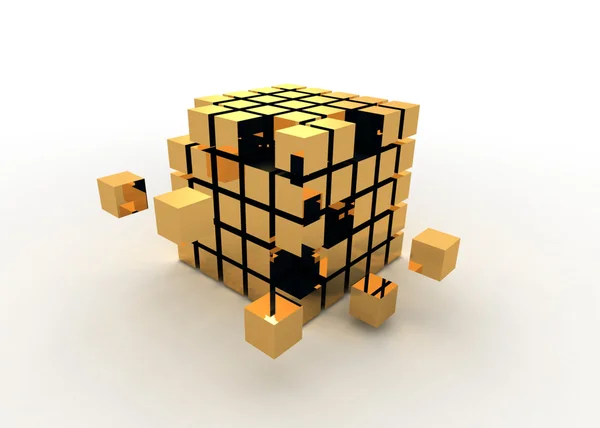 Concept de travail d'équipe Cube — Photo