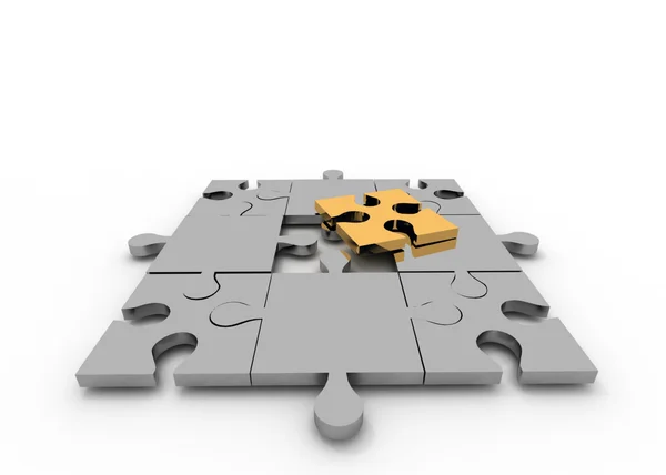 Puzzle business concept — Stock Photo, Image