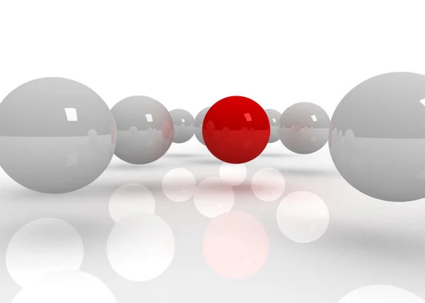 Balls leader concept — Stock Photo, Image