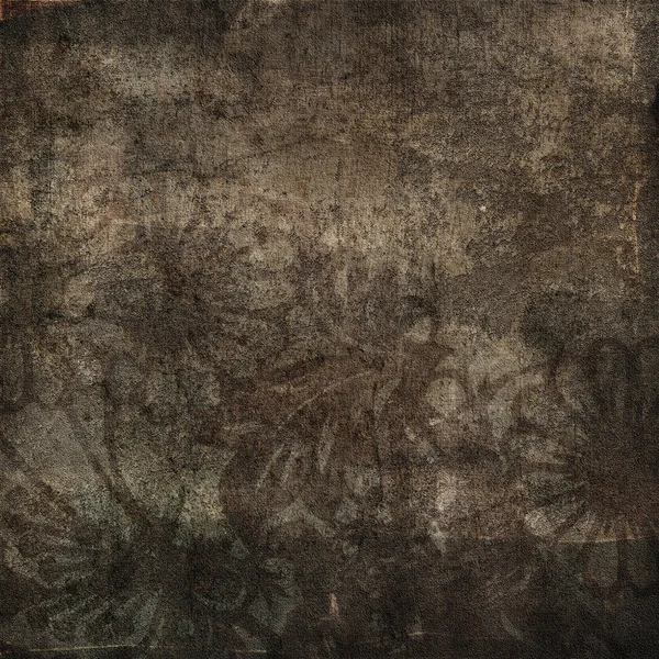 Квіткова гранжева ілюстрація на старому пергаменті — стокове фото