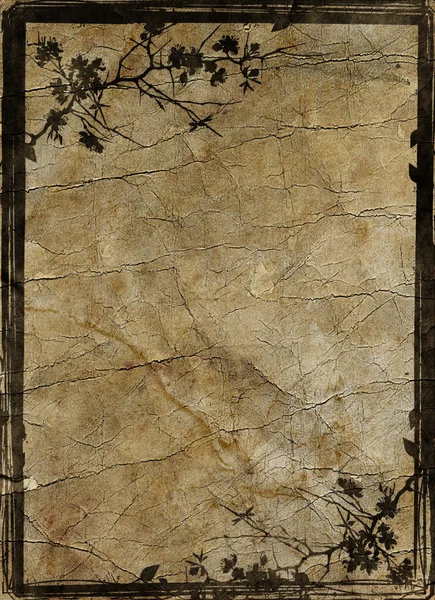 Stary papier z kwiatowym wzorem — Zdjęcie stockowe