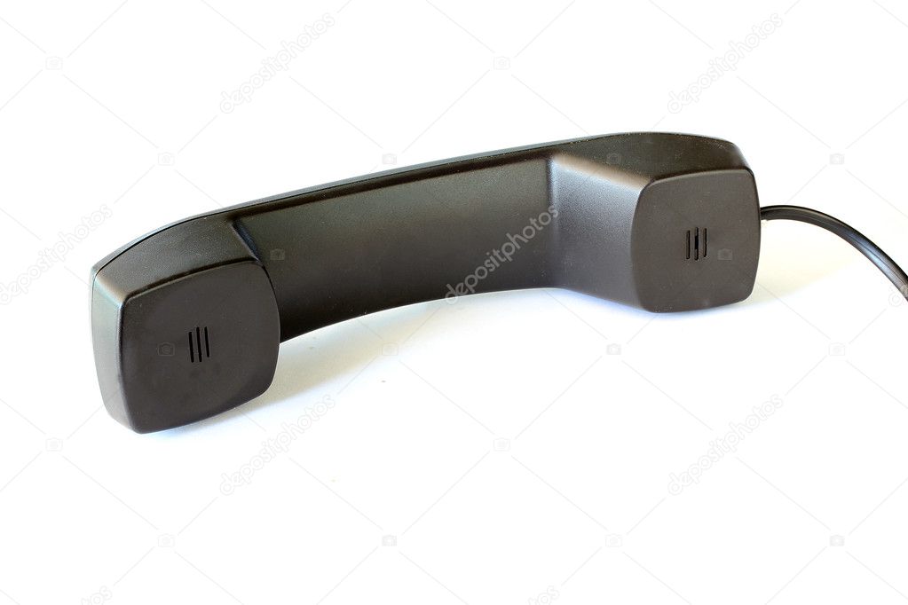 Vintage phone isolated on a white background.
