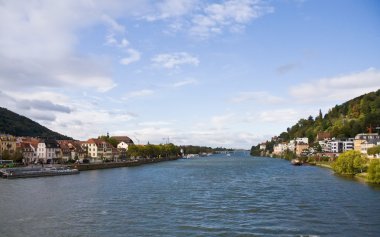 River landscape in Heidelberg, Germany