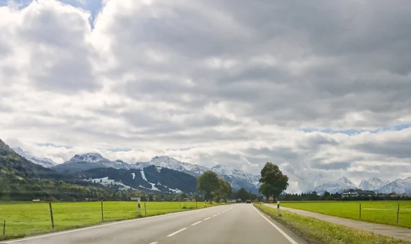 stock image View to the road and mountain landscape