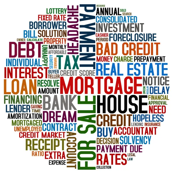 Kredytów hipotecznych i kredytów — Zdjęcie stockowe