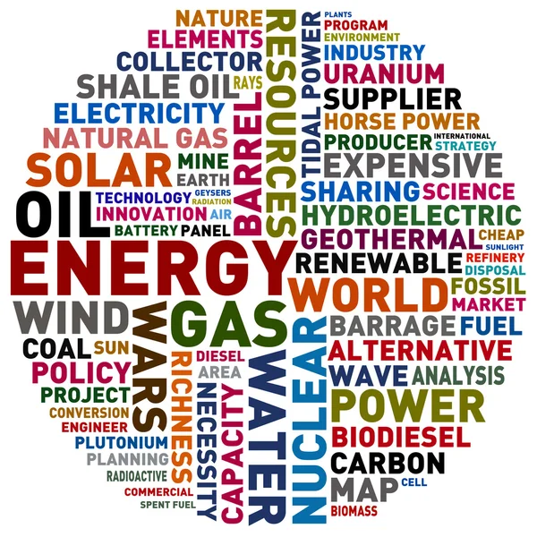 Palavras energéticas — Fotografia de Stock