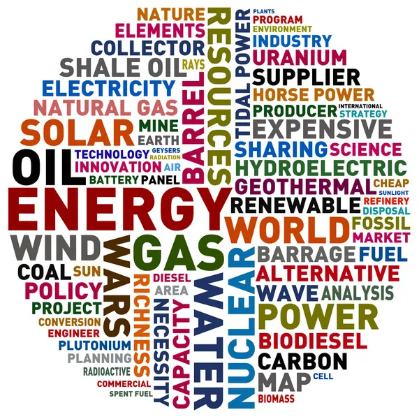 stock image Energy words