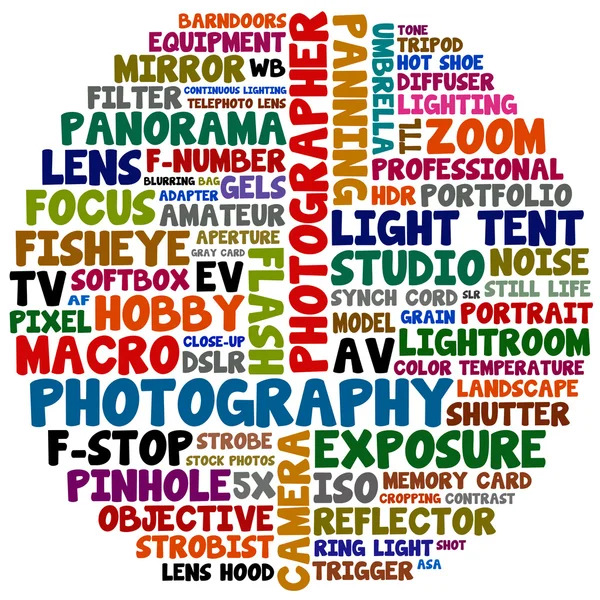 Photography words — Stock Photo, Image
