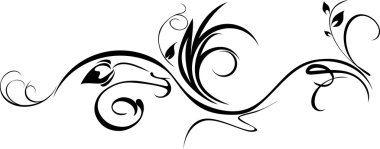 Ornamental element isolated on the white clipart