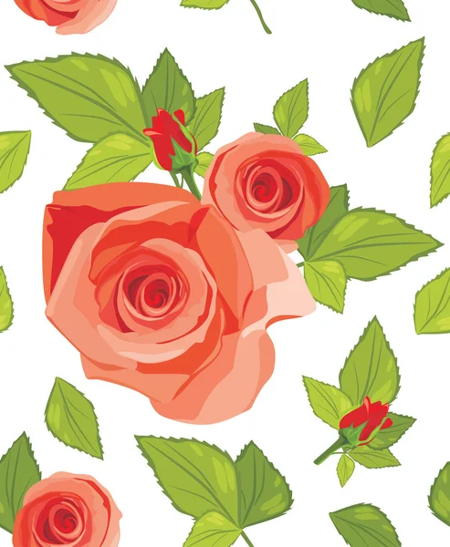 Decoratieve achtergrond met rozen — Stockvector